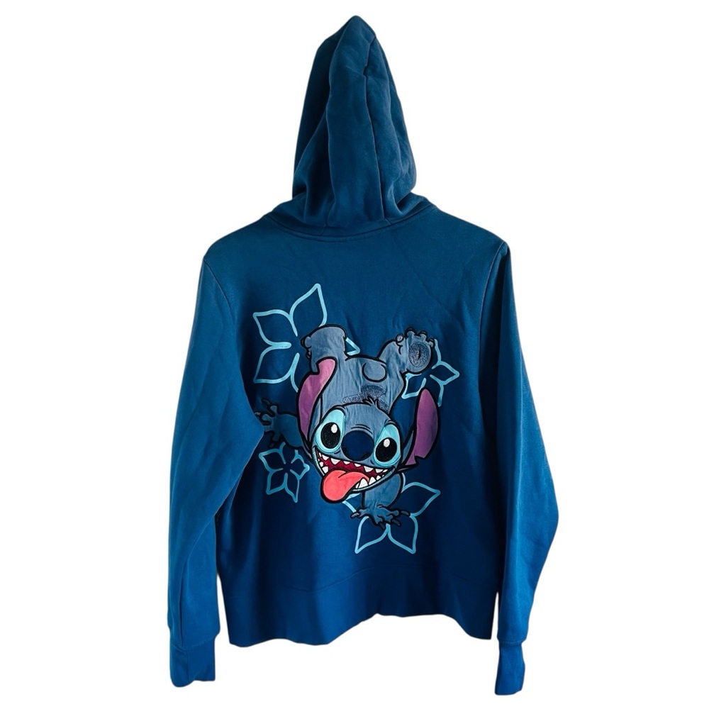 Disneyland Stitch Full Zip Hoodie Sweater